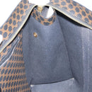 CELINE Macadam Canvas Tote Bag PVC Leather Black Gold Auth 163955-19
