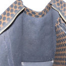 CELINE Macadam Canvas Tote Bag PVC Leather Black Gold Auth 163955-20