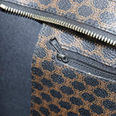 CELINE Macadam Canvas Tote Bag PVC Leather Black Gold Auth 163955-21