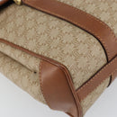 CELINE Macadam Canvas Shoulder Bag PVC Beige Gold Auth 163956-14