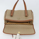 CELINE Macadam Canvas Shoulder Bag PVC Beige Gold Auth 163956-18