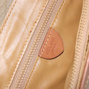 CELINE Macadam Canvas Shoulder Bag PVC Beige Gold Auth 163956-19
