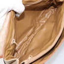 CELINE Macadam Canvas Shoulder Bag PVC Beige Gold Auth 163956-10