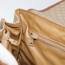 CELINE Macadam Canvas Shoulder Bag PVC Beige Gold Auth 163956-22