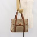 CELINE Macadam Canvas Shoulder Bag PVC Beige Gold Auth 163956-26
