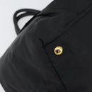 PRADA Hand Bag Nylon Black Gold Auth 163957-14