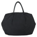 PRADA Hand Bag Nylon Black Gold Auth 163957-2