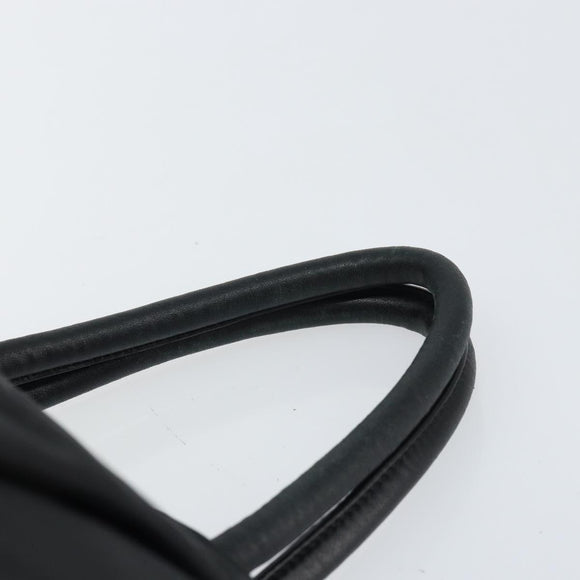 PRADA Hand Bag Nylon Black Gold Auth 163957