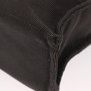 HERMES Her Line MM Hand Bag Canvas Gray Silver Auth 163958-13