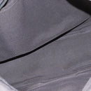 HERMES Her Line MM Hand Bag Canvas Gray Silver Auth 163958-17