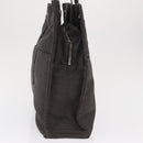 HERMES Her Line MM Hand Bag Canvas Gray Silver Auth 163958-4