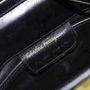Salvatore Ferragamo Shoulder Bag Leather Black Gold Auth 163963-15