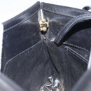 Salvatore Ferragamo Shoulder Bag Leather Black Gold Auth 163963-18