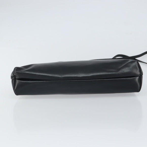 Salvatore Ferragamo Shoulder Bag Leather Black Gold Auth 163963