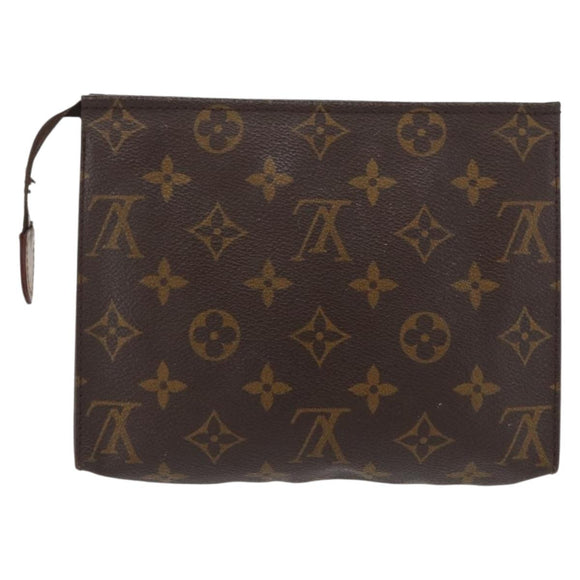 LOUIS VUITTON Monogram Poche Toilette 19 Pouch M47544 LV Auth 163968