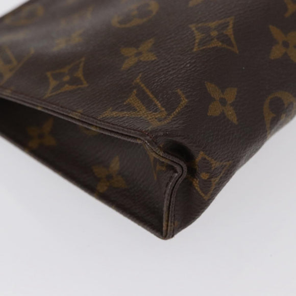 LOUIS VUITTON Monogram Poche Toilette 19 Pouch M47544 LV Auth 163968