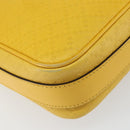 GUCCI Diamante Shoulder Bag Leather Yellow Gold 201448 Auth 163973-14