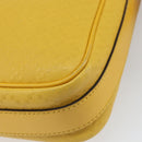GUCCI Diamante Shoulder Bag Leather Yellow Gold 201448 Auth 163973-15