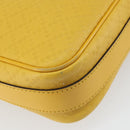 GUCCI Diamante Shoulder Bag Leather Yellow Gold 201448 Auth 163973-16