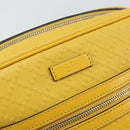 GUCCI Diamante Shoulder Bag Leather Yellow Gold 201448 Auth 163973-17