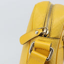 GUCCI Diamante Shoulder Bag Leather Yellow Gold 201448 Auth 163973-10