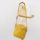 GUCCI Diamante Shoulder Bag Leather Yellow Gold 201448 Auth 163973-25