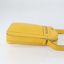 GUCCI Diamante Shoulder Bag Leather Yellow Gold 201448 Auth 163973-3