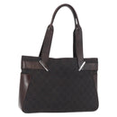 GUCCI GG Canvas Tote Bag Brown Silver 73983 Auth 163974-1