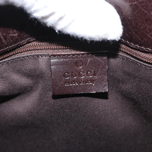 GUCCI GG Canvas Tote Bag Brown Silver 73983 Auth 163974