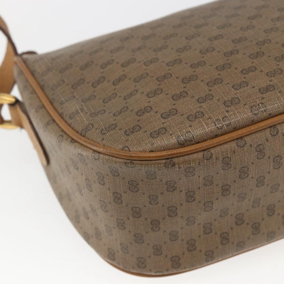 GUCCI Micro GG Supreme Web Sherry Line Bag PVC Beige Gold 89 02 032 Auth 163977