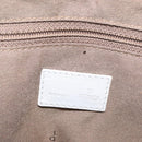 FENDI Zucca Canvas Tote Bag White Gold Auth 163978-10