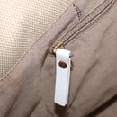 FENDI Zucca Canvas Tote Bag White Gold Auth 163978-19