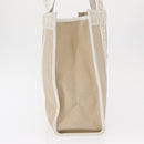 FENDI Zucca Canvas Tote Bag White Gold Auth 163978-4