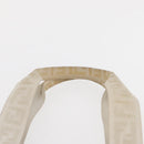FENDI Zucca Canvas Tote Bag White Gold Auth 163978-8