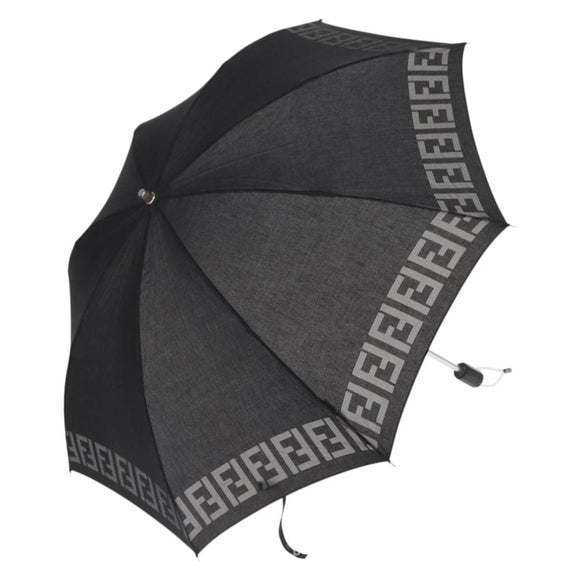 FENDI Zucca Canvas Umbrella Nylon Black Auth 163979