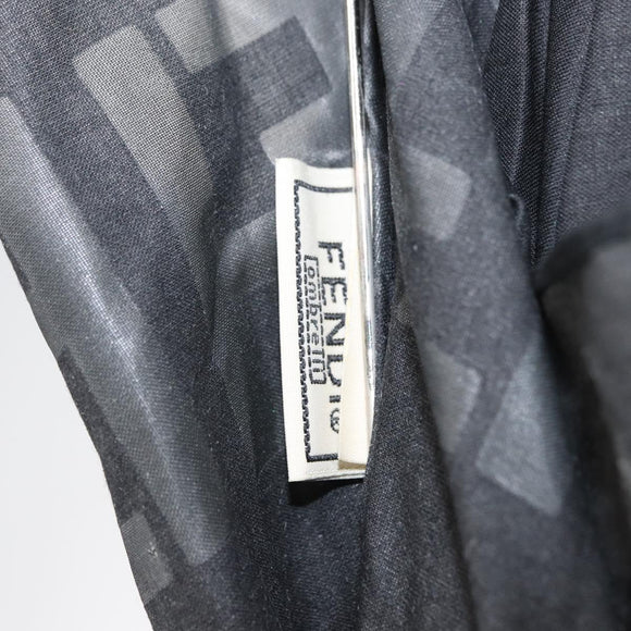 FENDI Zucca Canvas Umbrella Nylon Black Auth 163979