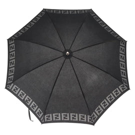 FENDI Zucca Canvas Umbrella Nylon Black Auth 163979 - 0