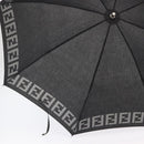 FENDI Zucca Canvas Umbrella Nylon Black Auth 163979-5