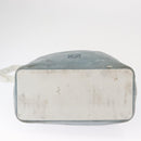 LOEWE Anagram Shoulder Bag Suede Leather Light Blue Silver Auth 163981-5