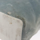 LOEWE Anagram Shoulder Bag Suede Leather Light Blue Silver Auth 163981-14