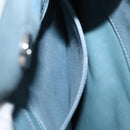 LOEWE Anagram Shoulder Bag Suede Leather Light Blue Silver Auth 163981-23