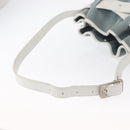 LOEWE Anagram Shoulder Bag Suede Leather Light Blue Silver Auth 163981-7