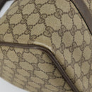 GUCCI GG Supreme Web Sherry Line Hand Bag PVC Beige Gold 39 02 007 Auth 163983-16
