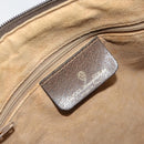GUCCI GG Supreme Web Sherry Line Hand Bag PVC Beige Gold 39 02 007 Auth 163983-18
