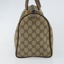 GUCCI GG Supreme Web Sherry Line Hand Bag PVC Beige Gold 39 02 007 Auth 163983-3