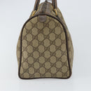 GUCCI GG Supreme Web Sherry Line Hand Bag PVC Beige Gold 39 02 007 Auth 163983-4