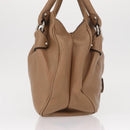 Salvatore Ferragamo Gancini Hand Bag Leather Brown Gold Auth 163989-4