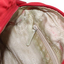 PRADA Shoulder Bag Nylon Red Silver Auth 163993-21