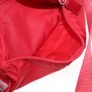 PRADA Shoulder Bag Nylon Red Silver Auth 163993-23