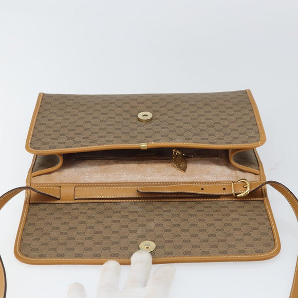 GUCCI Micro GG Supreme Shoulder Bag PVC Beige Gold 004 14 0264 Auth 163995